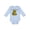 AE-Light Blue, variant on Snappy but Sweet Cute Alligator Boys or Girls Long Sleeve Baby Bodysuit