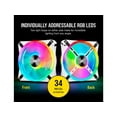 thumbnail image 4 of Corsair iCUE QL140 RGB 140mm RGB PWM White Fan — Single Pack CO-9050105-WW, 4 of 8