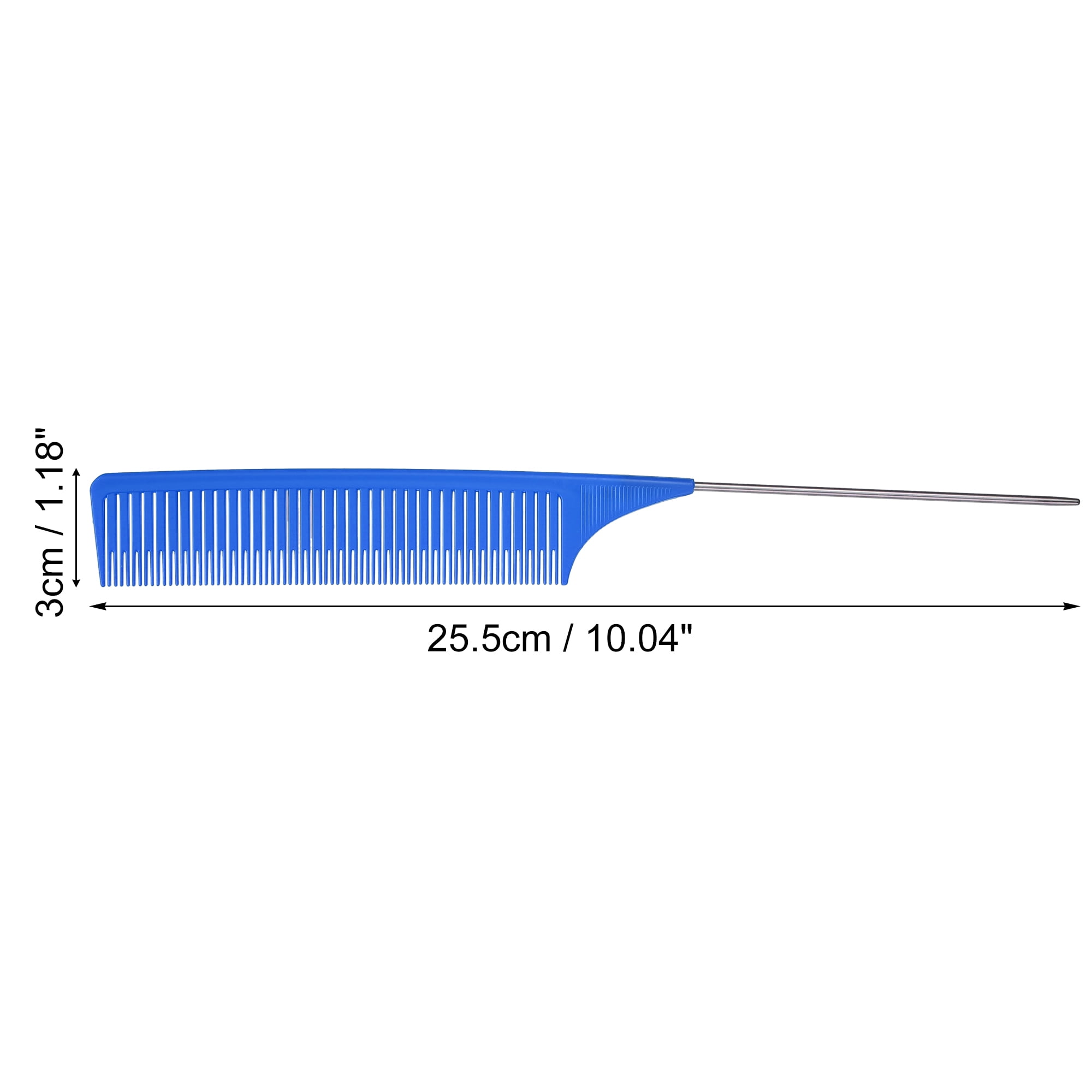 Unique Bargains Wide Tooth Hair Brush Tail Comb Home Use Styling Comb Plastic Blue
