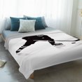 thumbnail image 4 of Modern Hockey Blanket Soft Cozy Warm Throw Blanket for Couch, Plush Fuzzy Flannel Fleece Blankets for Sofa, Abstract Minimalist Black Grey Bed Blankets Lightweight Gifts for Women, 40"x50", 4 of 9