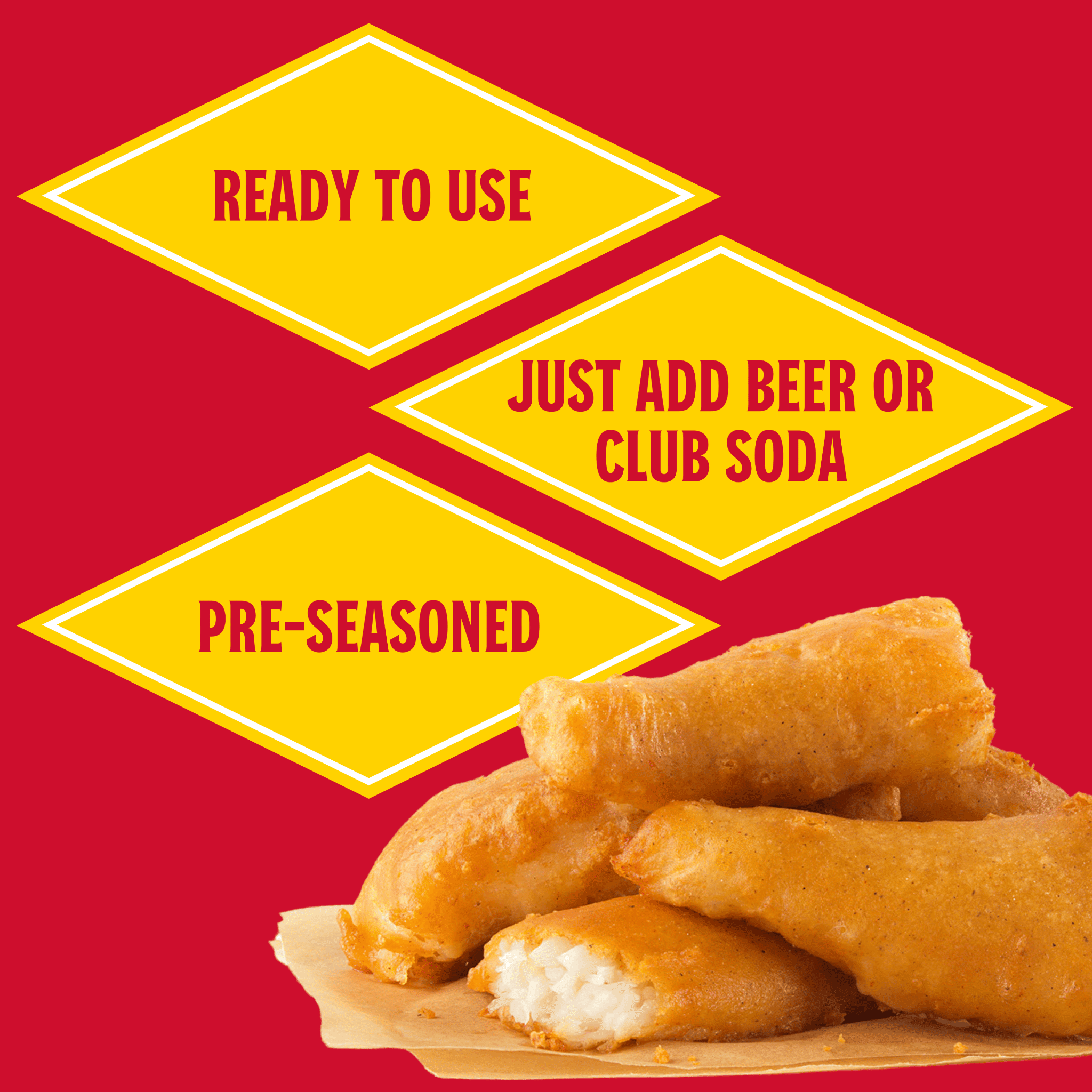 (12 pack) Louisiana Fish Fry Products Seasoned Beer Batter Mix Crispy Seafood Coating Mix Powder, 8.5 oz Bag