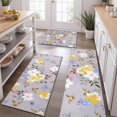 thumbnail image 2 of Pioneer Flower Floral Print Pattern Kitchen Rugs Sets Of 3,Kitchen Runner Rugs Non Skid Washable,Decorative Kitchen Floor Mats for Kitchen,Sink,Laundry,17"x30"+ 17"x47" + 17"x59", 2 of 6