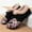 Black, variant on Women's Casual Flats, Ethnic Embroidery Fuzzy Fabric Winter Comfort Shoes Green 9.5