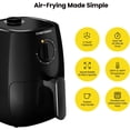 thumbnail image 2 of TurboFry 2-Quart Air Fryer, Dishwasher Safe Basket & Tray, Use Little to No Oil For Healthy Food, 60 Minute Timer, Fry Healthier Meals Fast, Heat And Power Indicator Light, Temp Control, Black, 2 of 6