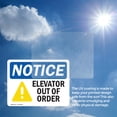thumbnail image 6 of (2 Pack) Elevator Out Of Order OSHA Notice Sign 14 Inch X 10 Inch Vinyl Label Decal Sticker Weather Resistant, UV Protected for Workplace, Business, and Construction Site, Made in the, 6 of 7