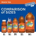 thumbnail image 3 of Snapple Natural Peach, Bottled Tea Drink, 64 fl oz, (Pack of 8), 3 of 5
