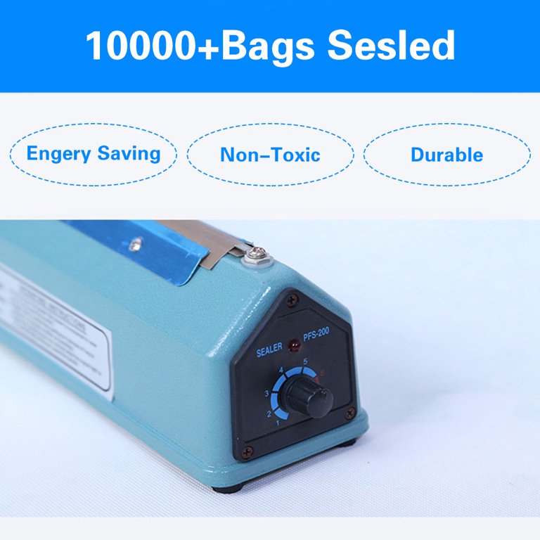 12 inch Impulse Heat Sealer Machine Impulse Bag Sealer Poly Bag Sealing  Machine Heat Seal Closer with Repair Kit