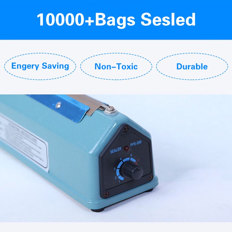 Vimi Impulse Heat Sealer Manual Bags Sealer Heat Sealing Machine 12 inch Impulse Sealer Machine for Plastic Bags PE PP Bags with Extra Replace Element