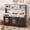 Black, variant on OLAKIDS Play Kitchen with Real Lights Sounds, Dishwasher, Coffee Machine, Wooden Pretend Cooking Toys with 17 Accessories for Boys Girls Ages 3+