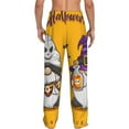 thumbnail image 3 of Uemuo Cute Gnomes Halloween Pattern Men's Wide Leg Palazzo Lounge Pants with Pockets Light Weight Loose Comfy Casual Pajama Pants-Large, 3 of 9