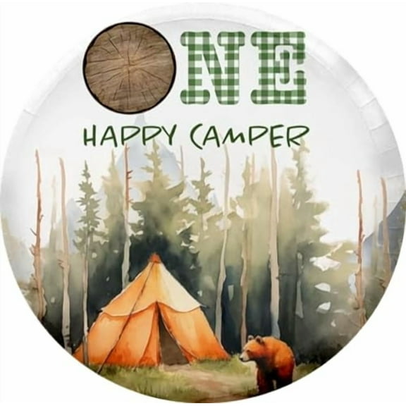 Happy Camper Edible Icing Sheets- Assorted Image Cake Toppers-Frosting Sheets- Cookies- Cupcake Toppers for 1/4 Sheet Cake or Larger