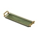 thumbnail image 2 of Bandeja rectangular para servir, bandeja para joyas con asas, bandeja para tazas, bandejas para mesa de té, bandeja para tocador Verde, 2 of 9