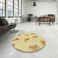 thumbnail image 4 of Ahgly Company Machine Washable Indoor Square Transitional GoldenRod Gold Area Rugs, 3' Square, 4 of 7