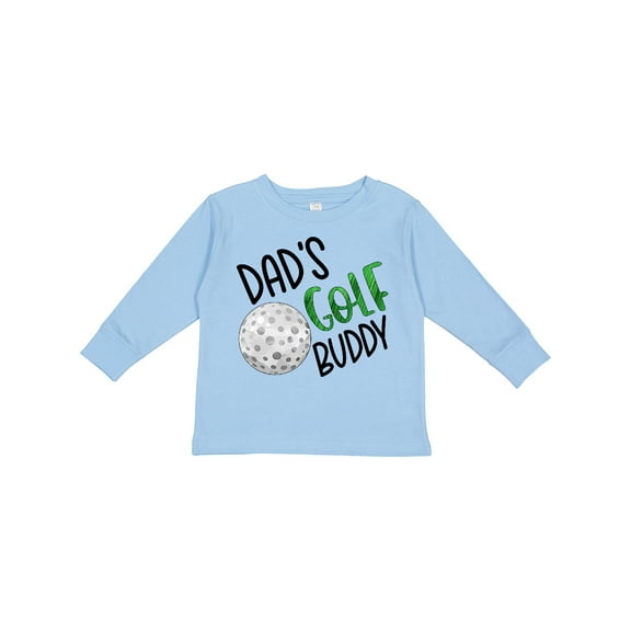 Inktastic Dad's Golf Buddy with Golf Ball Boys or Girls Long Sleeve Toddler T-Shirt