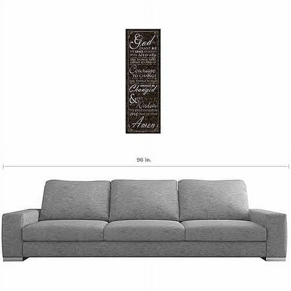 Serenity Prayer Dark Grunge Traditional Distressed Religious Typography Brown & Tan Canvas Art by Pied Piper Creative