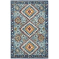 thumbnail image 1 of homeroots home decor 385805 2’ x 3’ Blue and Multi Diamonds Scatter Rug, 1 of 1