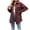 Watermelon Red, variant on WEAIXIMIUNG V Neck T Shirts for Women Plus Size Sexy Women's Lightweight Flannel Plaid Button Down Shirts Oversized Long Sleeve Shacket Jacket Tops