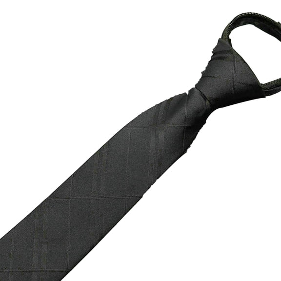 Men Business Tie Lightweight Adjustable Multipurpose Solid Color Silky Decorative Smooth Wedding Daily Wear Necktie Clothes Accessory-Black