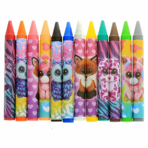 Download Ty Beanie Boos 12pk Jumbo Kids Crayons For Activity Play Sets And Coloring Books Walmart Com Walmart Com