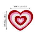 thumbnail image 2 of BGZLEU Valentine's Day Heart Shaped Rug Non Slip Bathroom Rug White Red Pink Bath Mat Shower Mat Decorative Love Floor Mat Washable Doormat Welcome Carpet for Bathroom Kitchen Living Room, 2 of 7