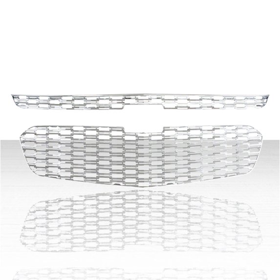 2pc Rectangular Honeycomb Grille Insert for 2014-2015 Chevy Malibu - Chrome