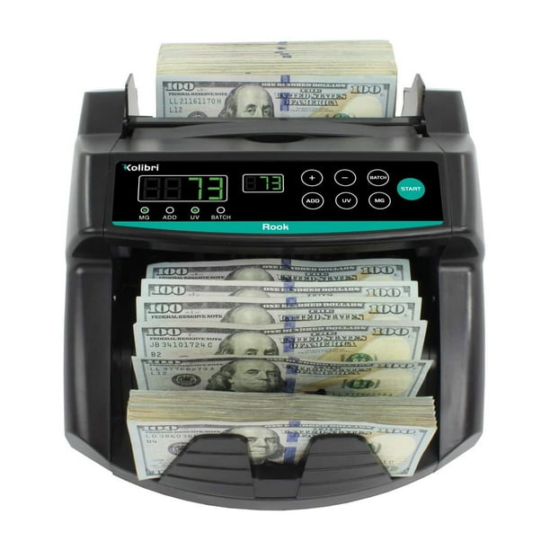 Kolibri Rook Automatic Money Counter Machine with Counterfeit Detector, HeavyDuty Bill Counter