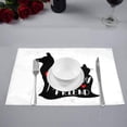 thumbnail image 3 of MKHERT Funny Cat and Dog Silhouette You are My Best Friend Placemats Table Mats for Dining Room Kitchen Table Decoration 12x18 inch,Set of 4, 3 of 4