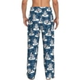 thumbnail image 3 of Goofa Snow Penguin Printed Soft Pajama Pants for Men, Wide Leg Comfy Casual Lounge Yoga Pants-Large, 3 of 9