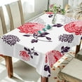 thumbnail image 4 of Coolnut Floral Pattern Tablecloth, Waterproof Washable Polyester Square Table Cover, Durable Tablecloth for Kitchen Dining Table Party Decor, 60"X 90", 4 of 7