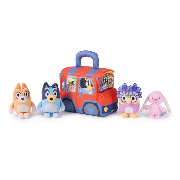 GUND Bluey 5-Piece Plush Playset, Official Bluey Stuffed Animals and Sensory Toys for Babies and Toddlers, 7”