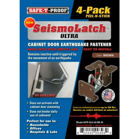 New Seismo Latch Ultra Earthquake Activated Cabinet Latch 4 Pack