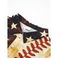 thumbnail image 5 of Mikrdoo Independence Day American Flag And Baseball 3D Print Boys Creative Shirt, Casual Short Sleeve Lapel Shirt Tops For Summer Outdoor Sizes 7-15, 5 of 9