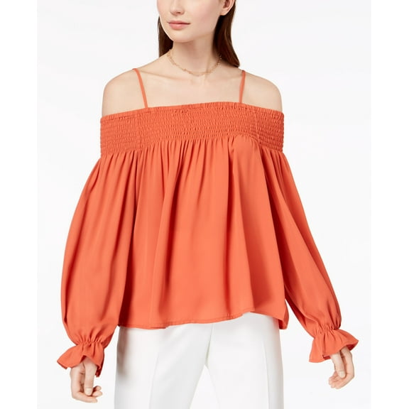 Ultra Flirt By Ikeddi Juniors Smocked Off The Shoulder Top Rust S