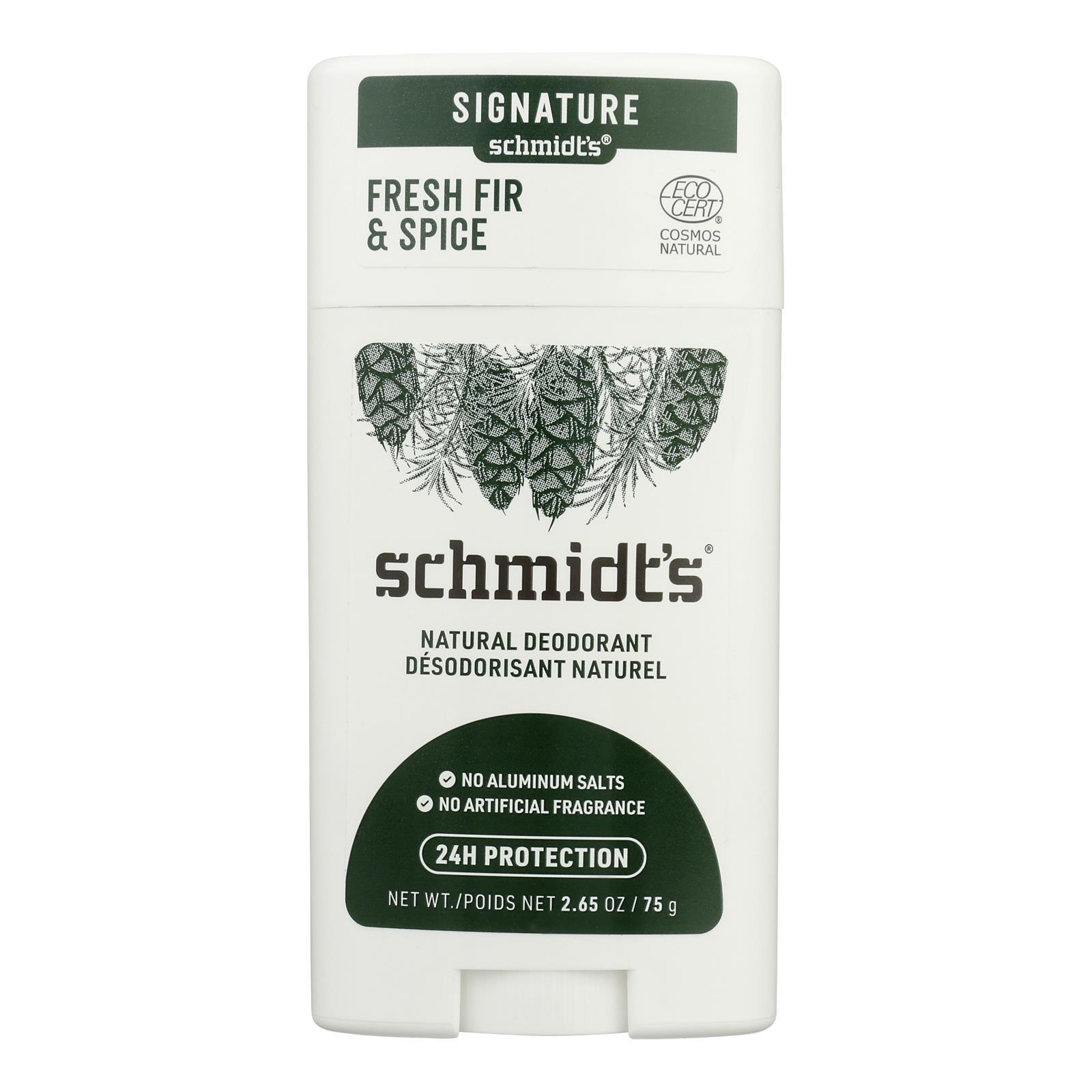 Schmidts - Deodorant Frsh Fir & Spice Stk - 1 Each-2.65 OZ - Walmart.com