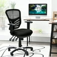 thumbnail image 2 of Costway Mesh Office Chair 3-Paddle Computer Desk Chair w/ Adjustable Seat Black, 2 of 11