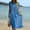 Blue-B, variant on Summer Womens Dress Cotton Linen Eyelet Detail Casual Short Sleeve Midi Dress