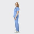 thumbnail image 2 of SPECTRUM UNIFORMS Scrub Tops Medical Unisex V-Neck Yoga Soft Fabric Medical Professionals Hospital and Lab Workwear Nurse Top Ceil Blue, 2 of 5