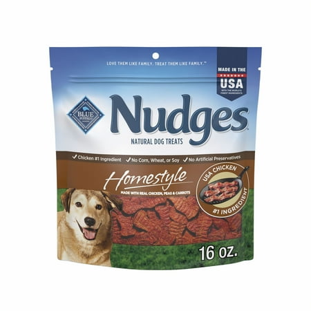Blue Buffalo Nudges Homestyle Natural Dog Treats Made with Real Chicken 16-oz. Bag