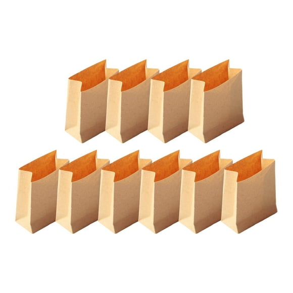 10Pcs 1/12 Dollhouse Miniature Baking Bread Bag Pastry Cookies Candy Bag Bakery