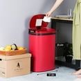 thumbnail image 5 of FDW 13 Gallon Stainless Steel Touchless Garbage Trash Can with Motion Sensor for Indoor Use(Red), 5 of 7