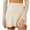 Beige, variant on yillto Womens Satin Silky Skirts Short High Waist Pleated Ladies A Lined Flowy Summer Mini Skirt