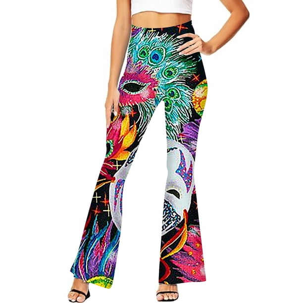 WILLBEST Pantalones Casuales de Moda para Mujer, Pantalones Acampanados de Cintura Alta para Estilos y Uso Diario. Extra Grande