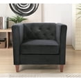 thumbnail image 4 of Uspridefurniture Lisette Velvet 3Pcs Living Room Set,Black, 4 of 5
