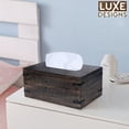 thumbnail image 7 of Luxe Designs | Dark Burnt Wooden Rectangular Tissue Box Cover/Tissue Dispenser/Napkin Holder - Slide-Out Bottom - Farmhouse Décor, 7 of 7