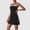 Black, variant on Top-kevin Womens Square Neck Tennis Dress with Shorts Spaghetti Strap Backless Workout Side Slit Athletic Golf Dresses