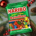thumbnail image 3 of HARIBO Sweet and Sour Reindeer Gummies Holiday Edition Assorted Fruit Flavor Gummy Candy, 4oz, Share Size Peg Bag,2 PACK., 3 of 5
