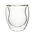 thumbnail image 4 of Taza de vasos para beber con aislamiento, taza de café de vidrio de doble pared, taza de bebida de taza de té multipropósito transparente de 80 ml par, 4 of 9