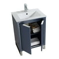 thumbnail image 4 of Fine Fixtures Opulence Collection 24 in. W x 18 in. D x 33 in. H Bathroom Vanity in Navy Blue with White Matte Sintered Stone Sink - Chrome hardware, 4 of 8