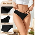 thumbnail image 2 of Sunm Boutique Women Seamless Cheeky Bikini No Show Panties Ladies Invisible Breathable Briefs Soft Stretch Underwear 3 Pack, 2 of 4