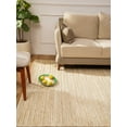 thumbnail image 4 of Hand Knotted Sumak Jute Eco-Friendly Area Rugs - 6'X9', Rectangle Shape, Ivory Color, Contemporary Pattern, High Pile, Natural Fiber, Outdoor Indoor Handmade Area Rugs For Living Room (J00012), 4 of 12